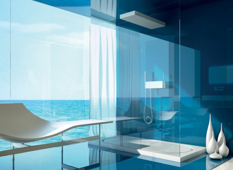 ocean view shower room glass