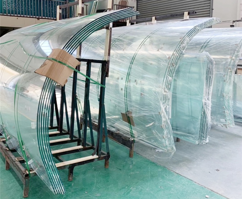 10mm transparent curved tempered glass , tempered heat soak glass, heat soak curved glass, curved toughened glass