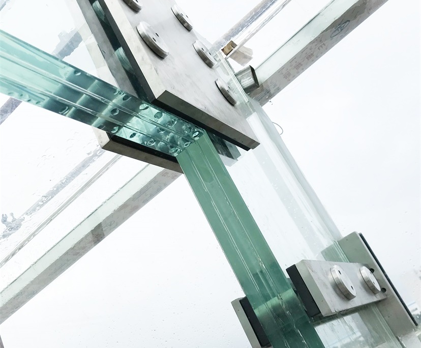 BTG 15mm+2.28PVB+15mm+2.28PVB+15mm clear tempered triple laminated glass