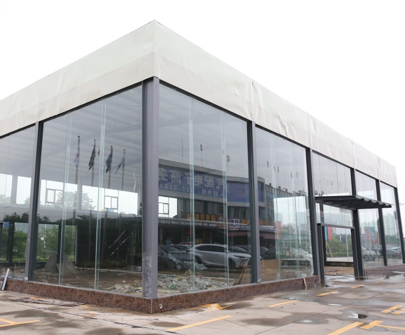 BTG 10mm clear tempered shop front glass