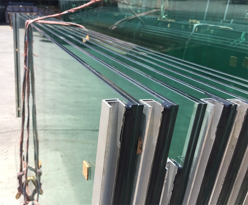 10mm clear+12A+10mm tempered reflective insulated glass curtain wall, 32mm tempered reflective IGU factory