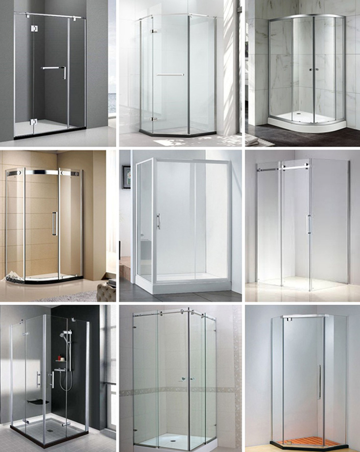 8mm 10mm 12mm silk screen tempered shower glass