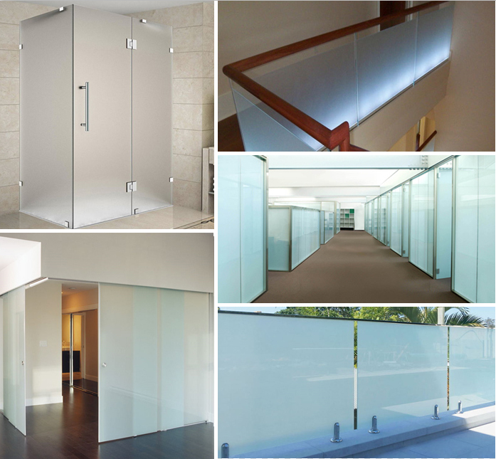 10mm acid etching frosted glass,10mm privacy frosted glass.