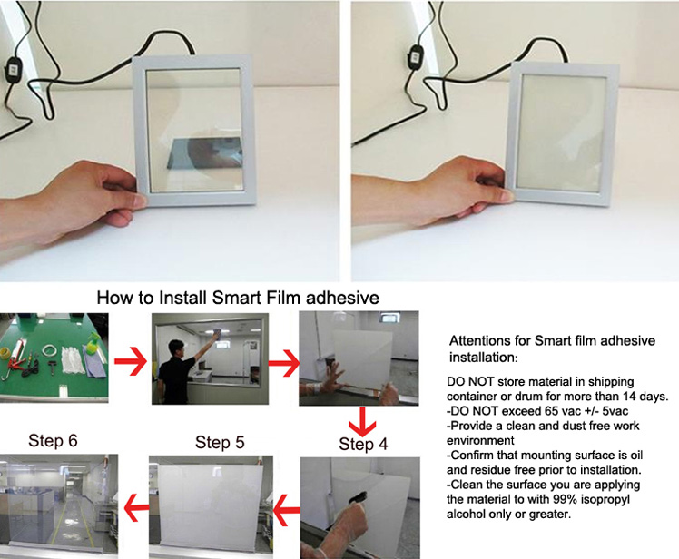 Supplier 13.14mm tempered PDLC smart switchable glass