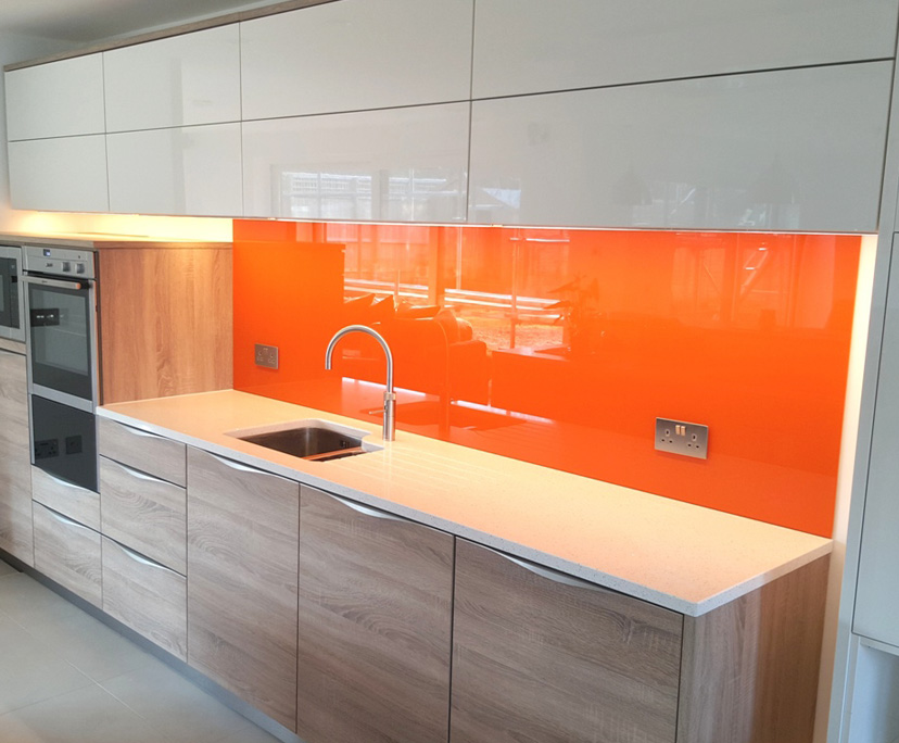 BTG Better Glass toughened kitchen splashback glass