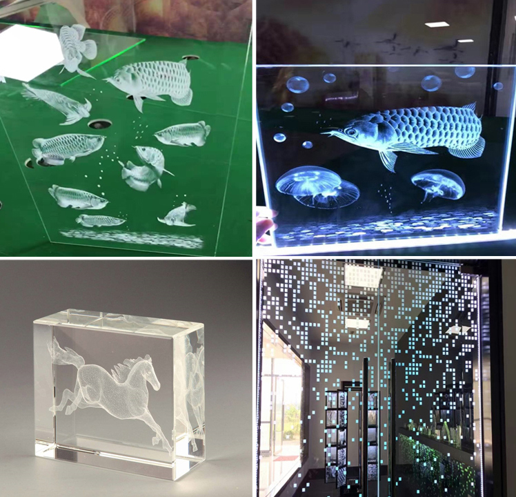 BTG customizable Laser inner carving glass china munufacturer
