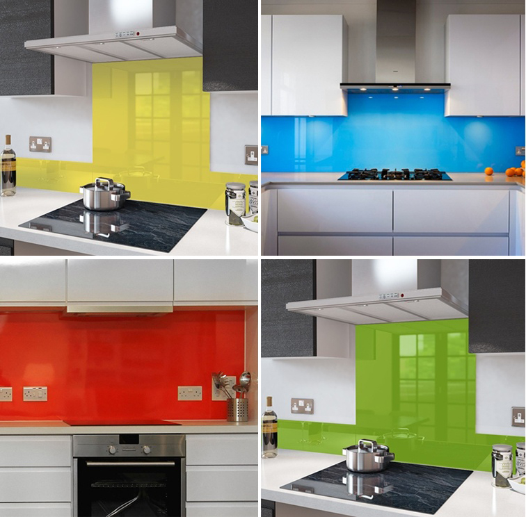 BTG 6mm colored tempered kitchen splashbacks glass