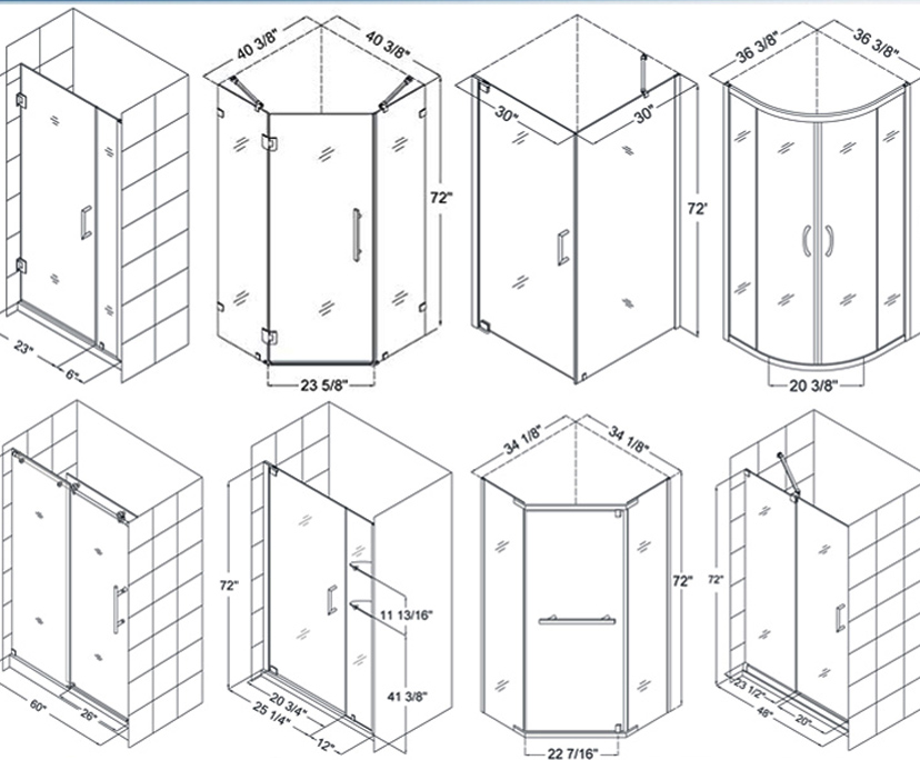 BTG supplier 10mm clear tempered shower glass