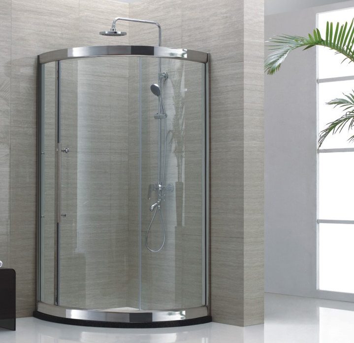 Bathroom modern simple 10mm clear toughened shower sliding dorr glass (2).jpg