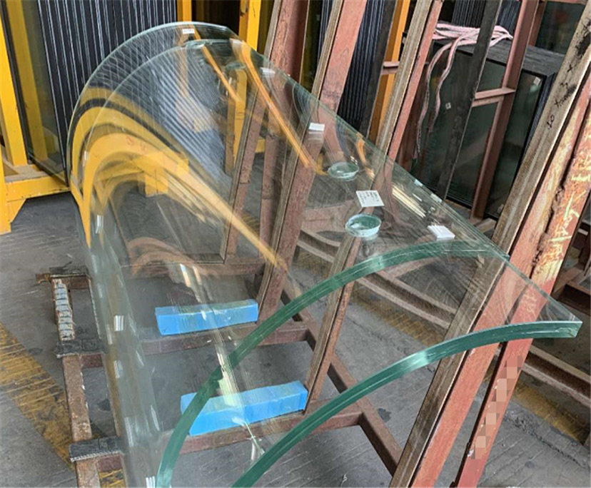 10 10 mm 12 12mm clear curved tempered laminated glass partition walls