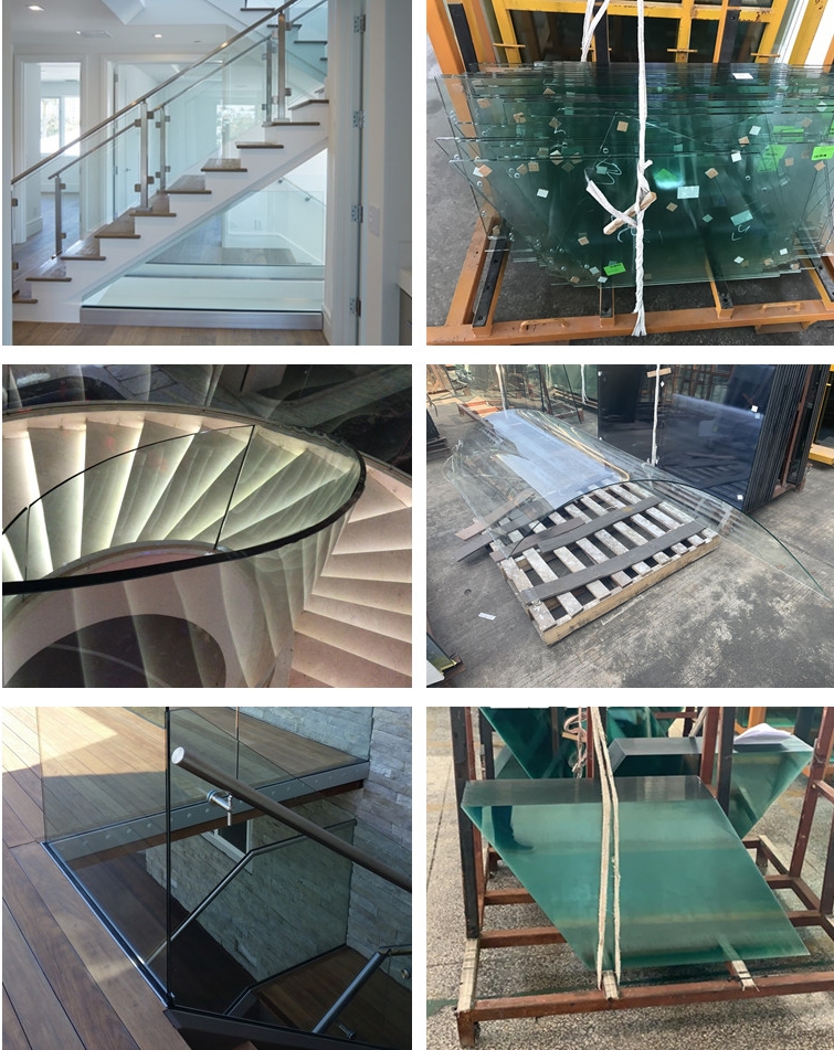 Irregular shape glass for railing