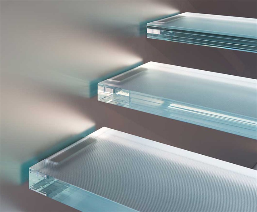 Transparent Laminated Glass Stairs Steps