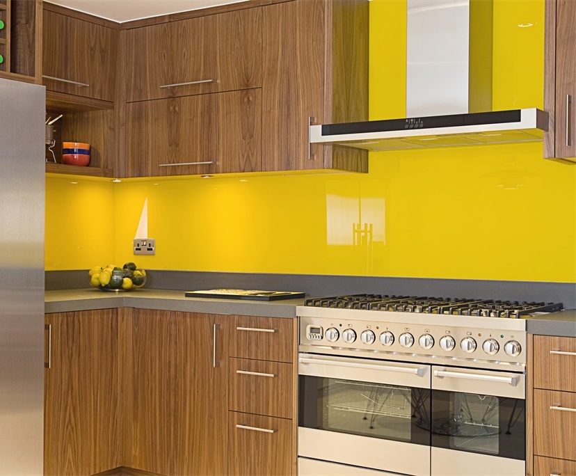 BTG 6mm colored tempered kitchen splashbacks glass