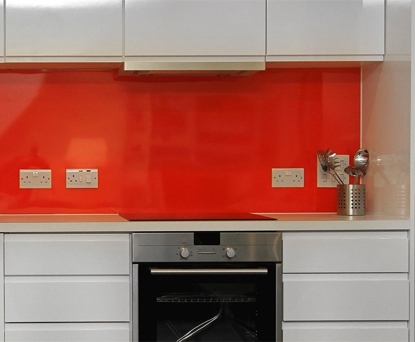 BTG 6mm colored tempered kitchen splashbacks glass