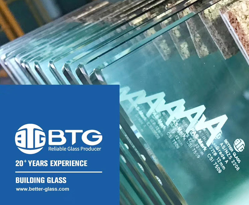 BTG Better Glass 10mm transparent tempered high partition glass