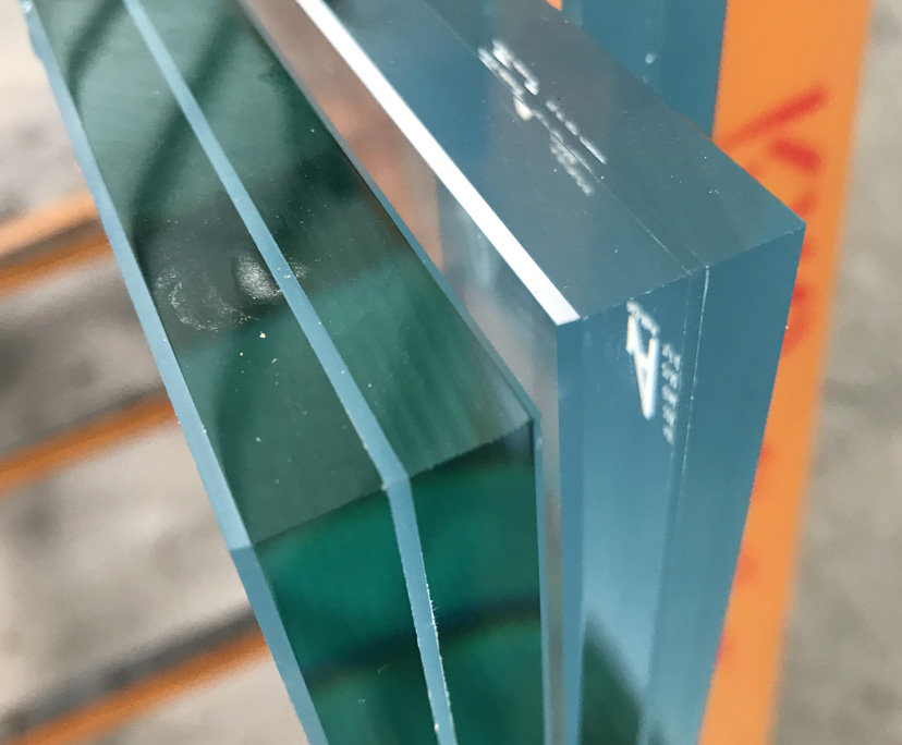 8mm clear monolithic+1.52+8mm low e monolithic tempered laminated glass