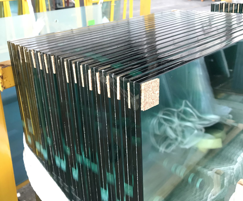 8mm clear monolithic+1.52+8mm low e monolithic tempered laminated glass