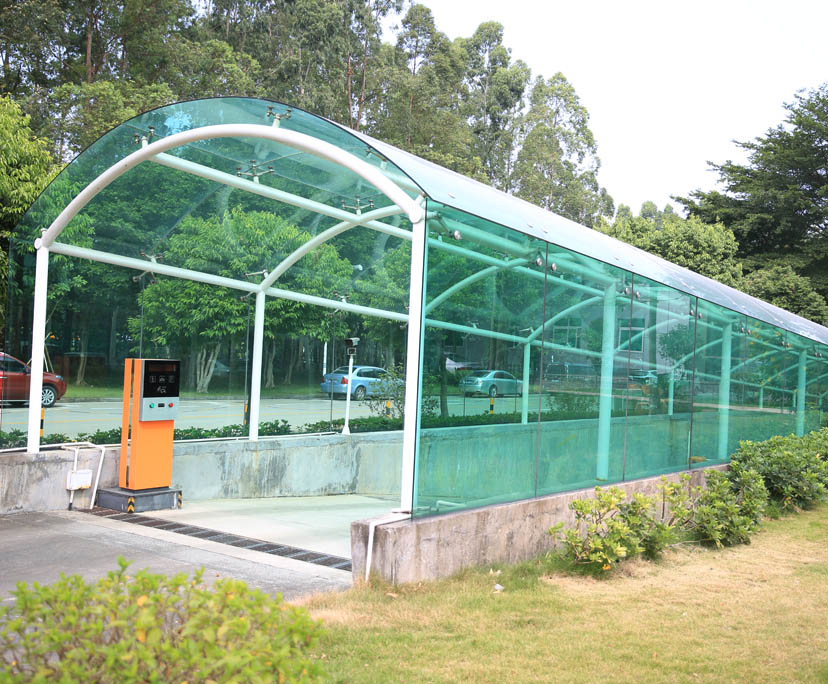 BTG supplier UV proof tempered canopy glass