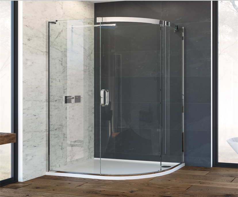 Bathroom modern simple 10mm clear toughened shower sliding dorr glass