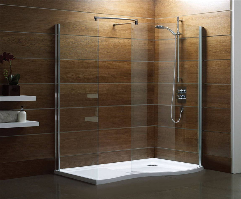 Bathroom modern simple 10mm clear toughened shower sliding dorr glass