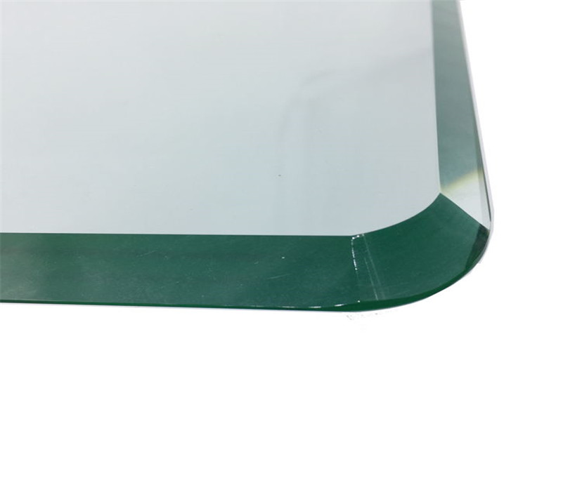 BTG Polished edge rectangle shape table top 6mm 8mm toughened glass factory price