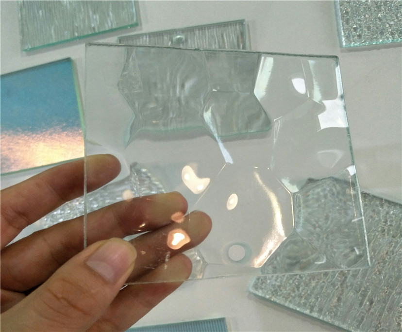 Interior decoration 8mm clear tinted tempered patterned glass china supplier