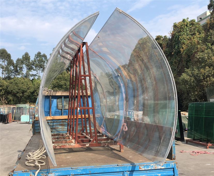 High quality 10mm transparent curved toughened partition glass china manufacturer​