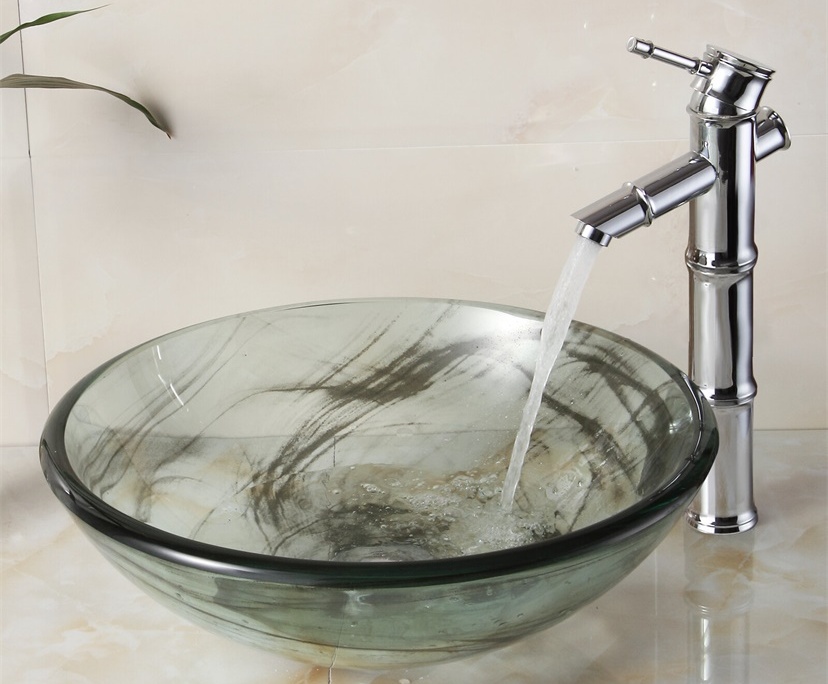 BTG 15mm glass bathroom vessel sink