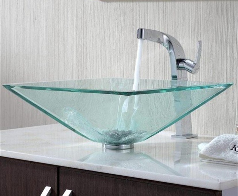 BTG 15mm glass bathroom vessel sink