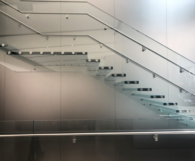 BTG factory strengthened stairs steps glass
