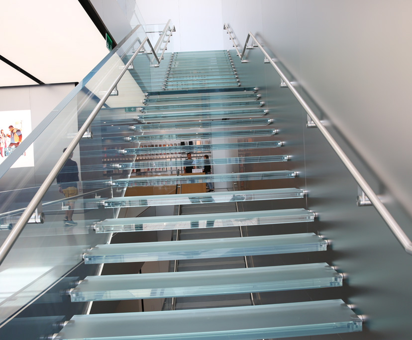 BTG factory strengthened stairs steps glass