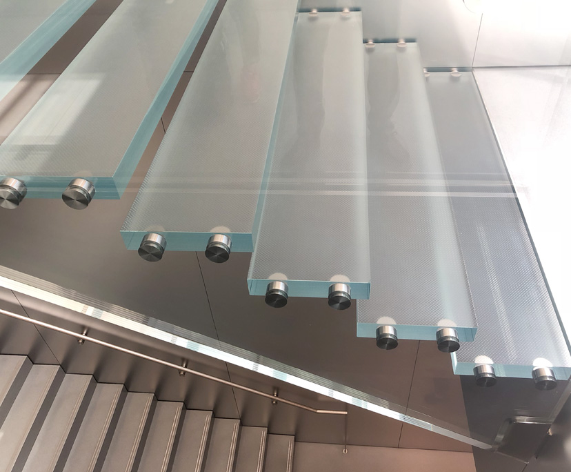 BTG factory strengthened stairs steps glass