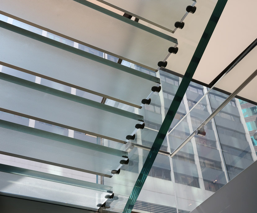 BTG factory strengthened stairs steps glass