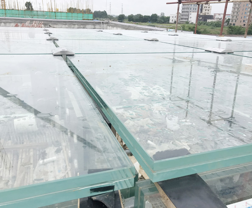 6mm low iron+1.52+6mm extra clear strengthened laminated glass