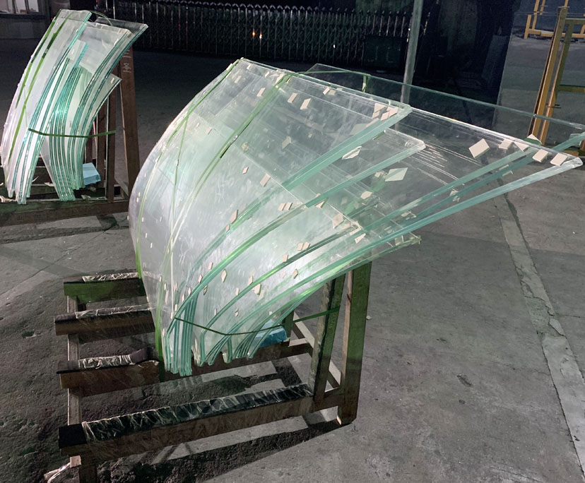 6mm low iron+1.52+6mm extra clear strengthened laminated glass