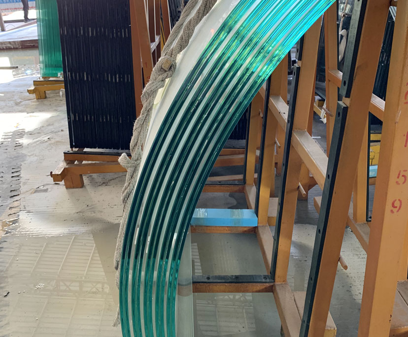 6mm low iron+1.52+6mm extra clear strengthened laminated glass