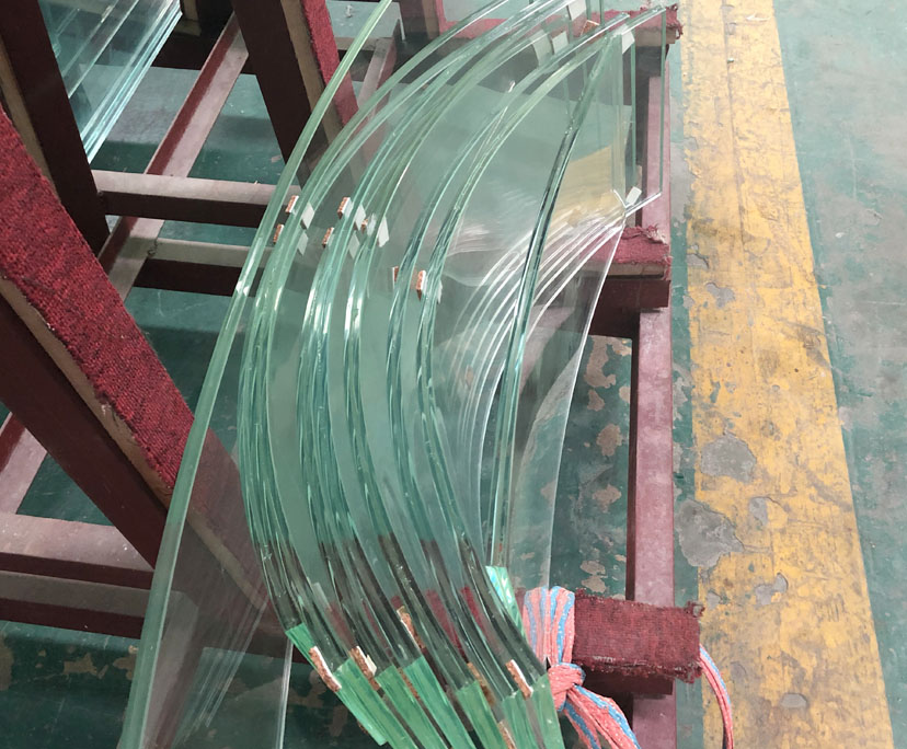 BTG supplier 8mm transparent tempered curved glass