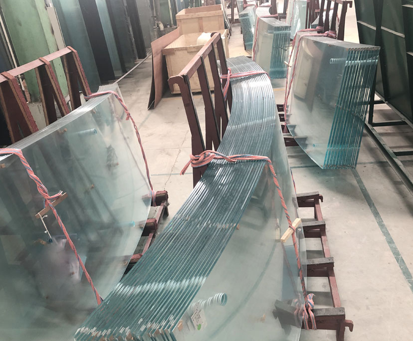 BTG supplier 8mm transparent tempered curved glass