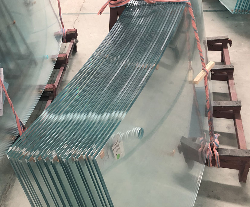 BTG supplier 8mm transparent tempered curved glass