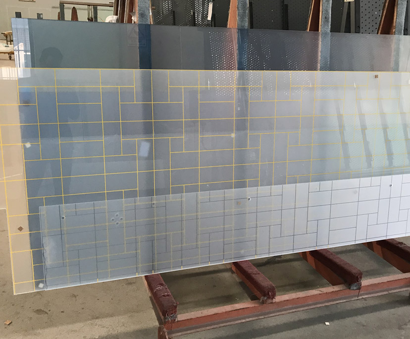 BTG Better Glass wholesaler 10mm tempered colored silk screen kitchen splashback glass