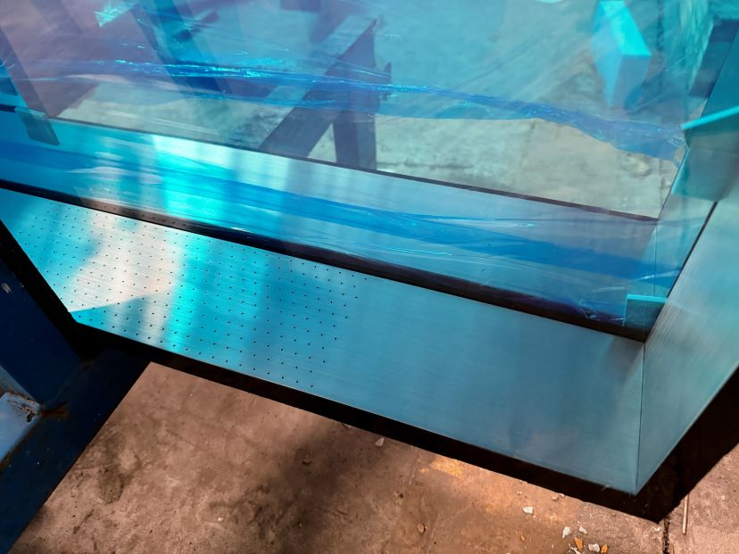 5mm clear tempered glass + 1.52PVB + 5mm clear tempered glass + 100A + 5mm clear tempered glass + 1.52PVB + 5mm clear tempered glass (with screen printing) 5mm clear tempered glass + 1.52PVB + 5mm clear tempered glass + 100A + 5mm clear tempered glass + 1.52PVB + 5mm clear tempered glass (with screen printing)